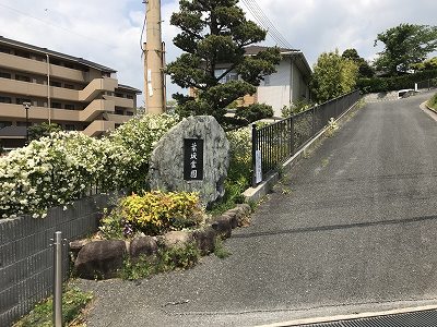 葉坂墓地で墓石の彫刻